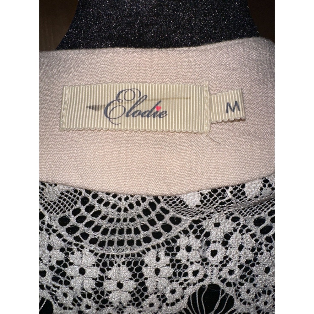 Elodie Womens Pink Lace Back Open Front Kimono Cardigan Duster Cover Up Medium - Picture 4 of 5